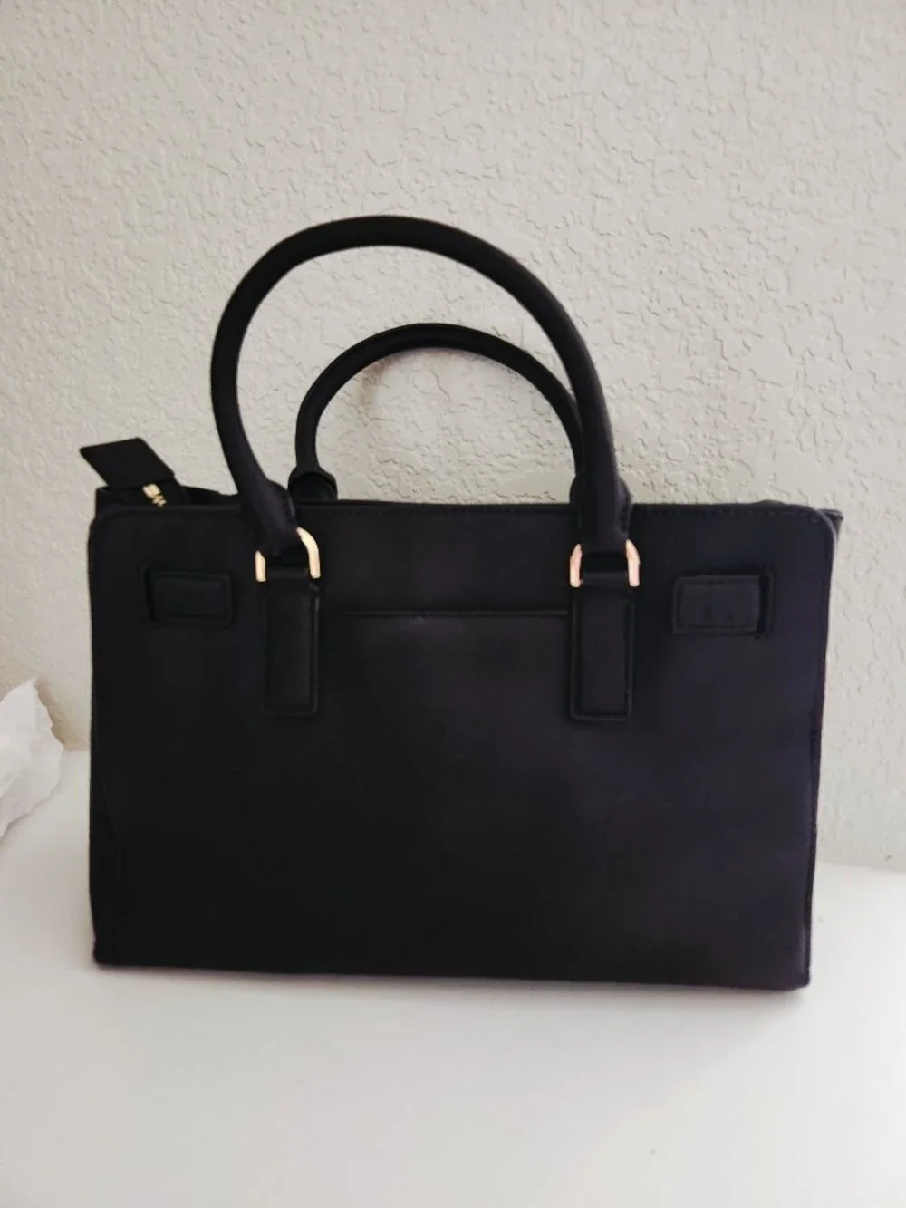 Michael Kors Black Leather Handbag Purse Satchel